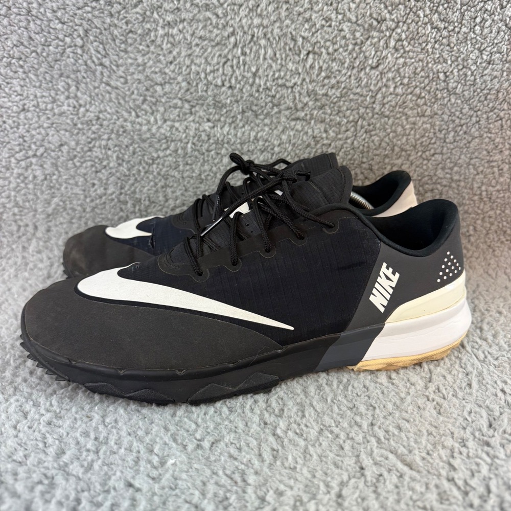 Nike Fi Flex Turf Golf‎ Shoes Mens size 11 Black White 849960 Spikeless Sneakers